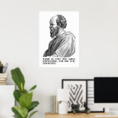Poster Le savoir est bon - l'ignorance est mal (Socrate) (Bureau à domicile)