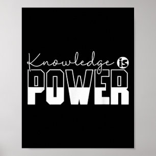 Poster Le savoir est le pouvoir motivationnel Citation -