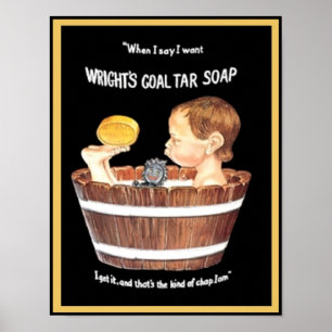 Poster Le savon de charbon de Wright