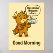 Poster Le Secret du Matin de Bullio – Motivation Matinale (Devant)