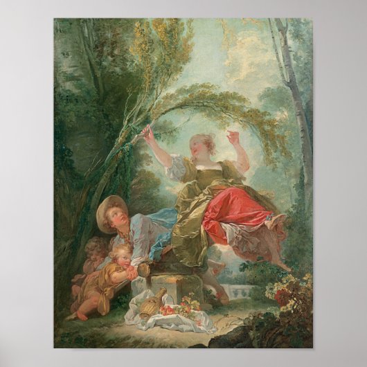Poster Le See-Saw - Fragonard Playful Rococo Art (Devant)