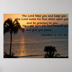 Poster Le seigneur Bless You et vous gardent