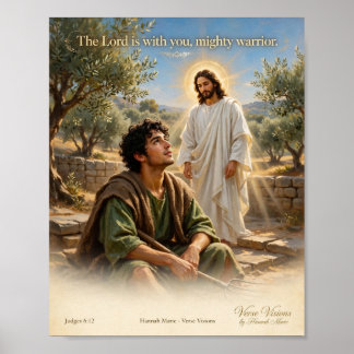 Poster Le Seigneur est avec vous, guerrier puissant. Juge