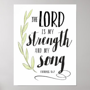Poster Le Seigneur est ma force et ma chanson Imprimer