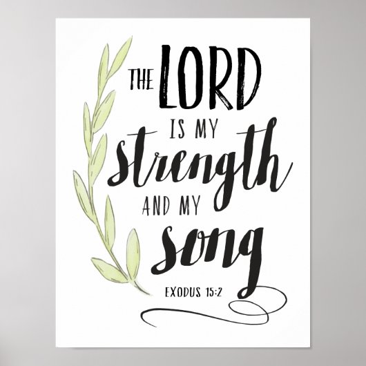 Poster Le Seigneur est ma force et ma chanson Imprimer (Devant)