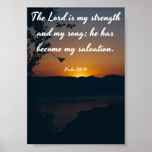 Poster Le Seigneur est ma force et ma chanson - la Bible