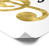 Poster Le Seigneur est Ma Force et Mon Chant Or Imprimer (Coin)