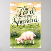 Poster Le Seigneur est mon berger Christian Mur Art Impri (Devant)