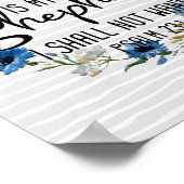 Poster Le Seigneur Est Mon Berger | Psaume 23:1 Verse de (Coin)