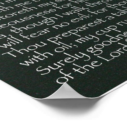 Poster Le Seigneur est mon berger — Psaume 23, Variation  (Coin)