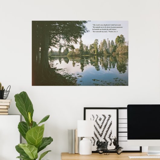 Poster Le Seigneur est mon berger — Variation D (Bureau à domicile)