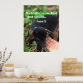 Poster Le Seigneur Est Mon Pasteur Bible Verse Photo (Cuisine)