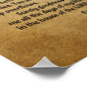 Poster Le Seigneur est Mon Pasteur (Écriture : Psaume 23) (Coin)