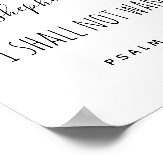 Poster Le Seigneur Est Mon Pasteur Script (Coin)