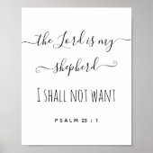 Poster Le Seigneur Est Mon Pasteur Script (Devant)