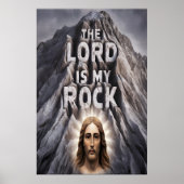 Poster Le Seigneur Est Mon Rocher : Psaume 18:2 (Devant)