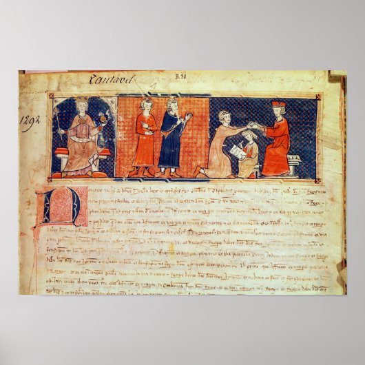 Poster Le seigneur féodal prêchant son sermon (Devant)