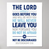 Poster Le Seigneur Lui-Même Va Devant Vous, Deutéronome 3 (Devant)