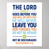 Poster Le Seigneur Lui-Même Va Devant Vous, Deutéronome 3 (Devant)