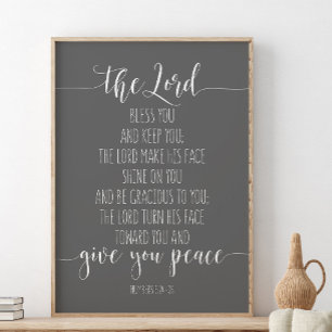 Poster Le Seigneur Vous Bénit Et Vous Garde, Numéros 6:24