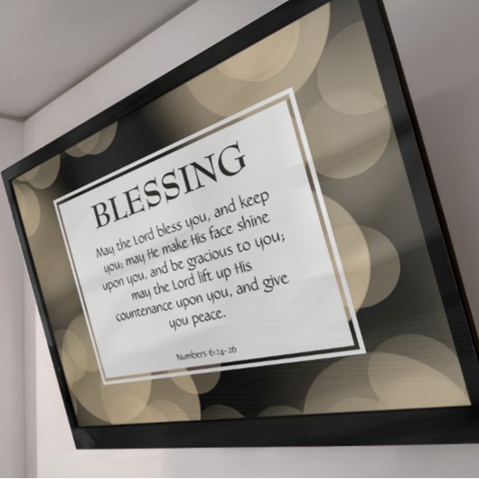 Poster LE SEIGNEUR VOUS BLESSE Numéros 6v24-26 Christian