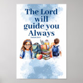 Poster Le Seigneur vous guidera Christian Nursery Wall Ar (Devant)