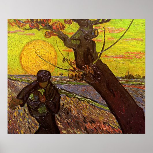 Poster Le Semeur par Vincent van Gogh (Devant)