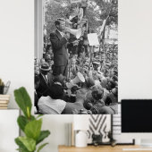 Poster Le sénateur Robert Kennedy en campagne pour le pré (Bureau à domicile)