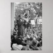 Poster Le sénateur Robert Kennedy en campagne pour le pré (Devant)