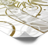 Poster Le sens de la vie : l'or inspirationnel Floral (Coin)