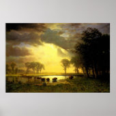 Poster Le sentier Buffalo d'Albert Bierstadt, 1867 (Devant)