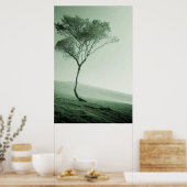 Poster Le sentinelle solitaire : un arbre balayé par le v (Cuisine)
