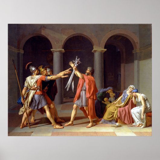 Poster Le serment de l'Horatii, 1784 (Devant)
