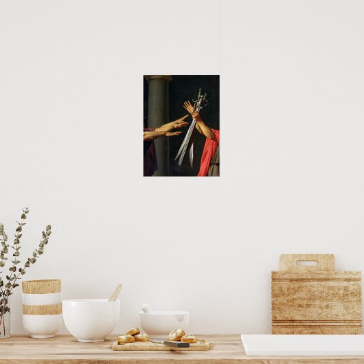 Poster Le serment d'Horatii, 1784 (Cuisine)