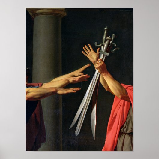 Poster Le serment d'Horatii, 1784 (Devant)