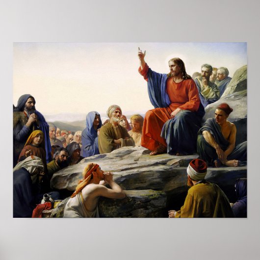 Poster Le Sermon sur le Mont par Carl Bloch Imprimer (Devant)
