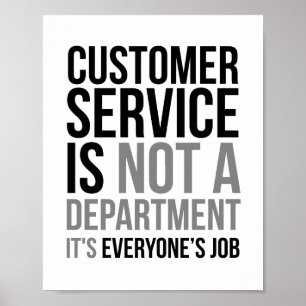 Poster Le service à la clientèle n'est pas un service