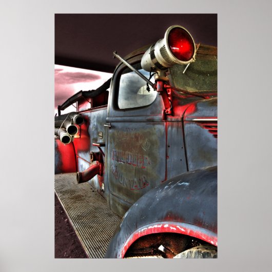 Poster Le Service D'Incendie De Lakewood Mountair. (Devant)