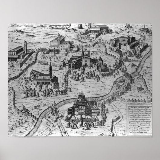 Poster Le Sette Chiesa di Roma, 1575 (Devant)