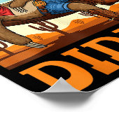 Poster Le seul squat que je fais est Diddly Sloth Cowboy (Coin)