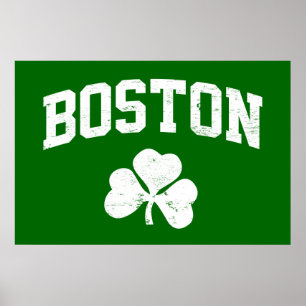 Poster le shamrock clover de boston irish st patrick