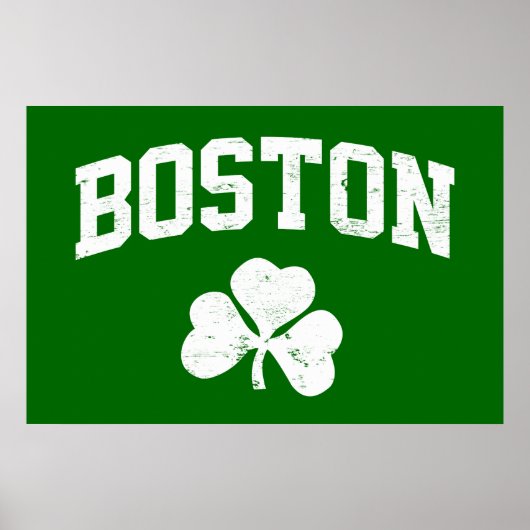 Poster le shamrock clover de boston irish st patrick (Devant)