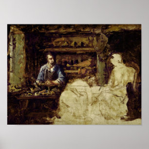 Poster Le Shoemaker de Reville, une ville près de Cherbou