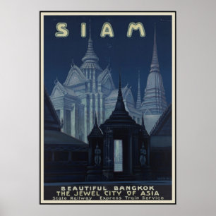 Poster Le Siam beau Bangkok