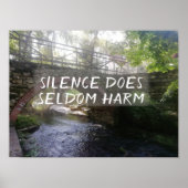 Poster Le silence fait rarement mal à proverbe pont poste (Devant)