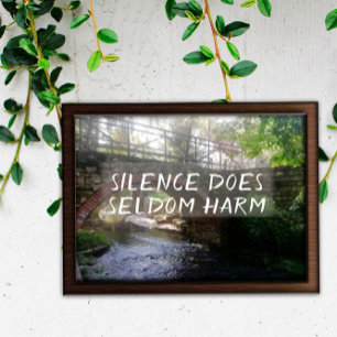 Poster Le silence fait rarement mal à proverbe pont poste
