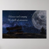 Poster "Le silence n'est pas vide..." Citation d'inspirat (Devant)