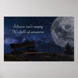 Poster "Le silence n'est pas vide..." Citation d'inspirat
