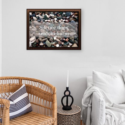 Poster Le silence nuit rarement à l'affiche de motivation