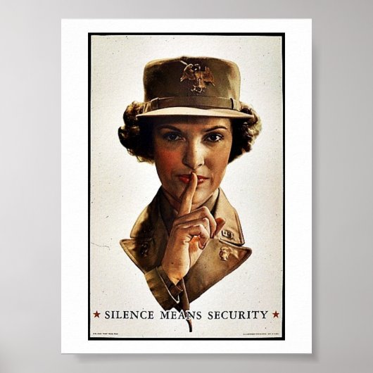 Poster Le silence signifie la sécurité (Devant)